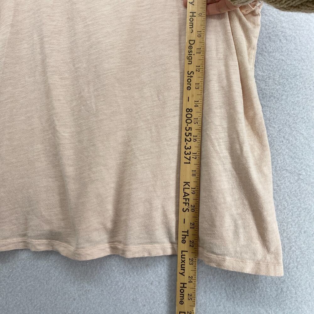 EILEEN FISHER Top S Slub Organic Cotton Jersey Crewneck Short Sleeve Peach Pink - Picture 10 of 11